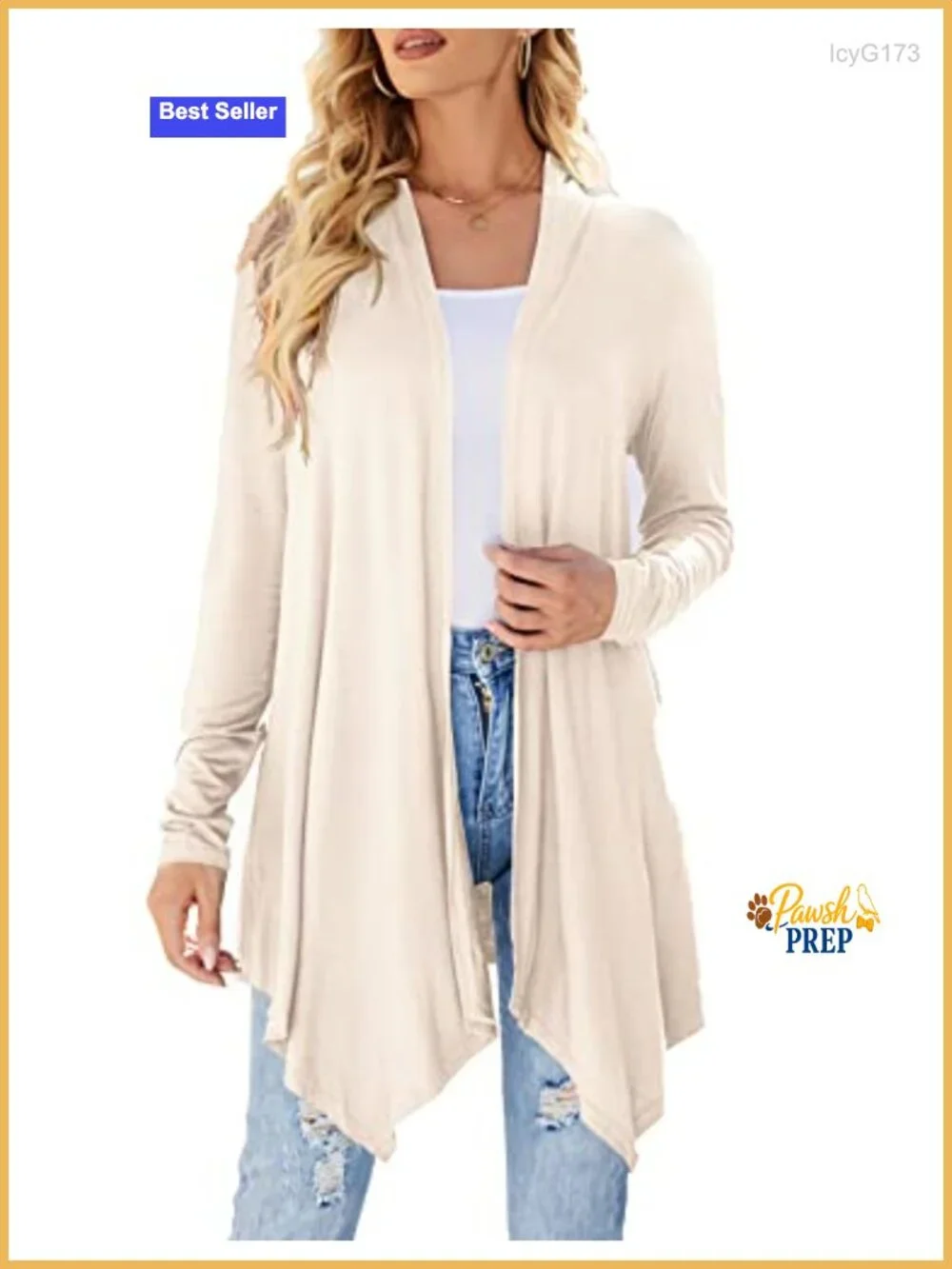 Lightweight Open Front Cardigan Long Sleeve Duster Hi-Low Knit Sweater